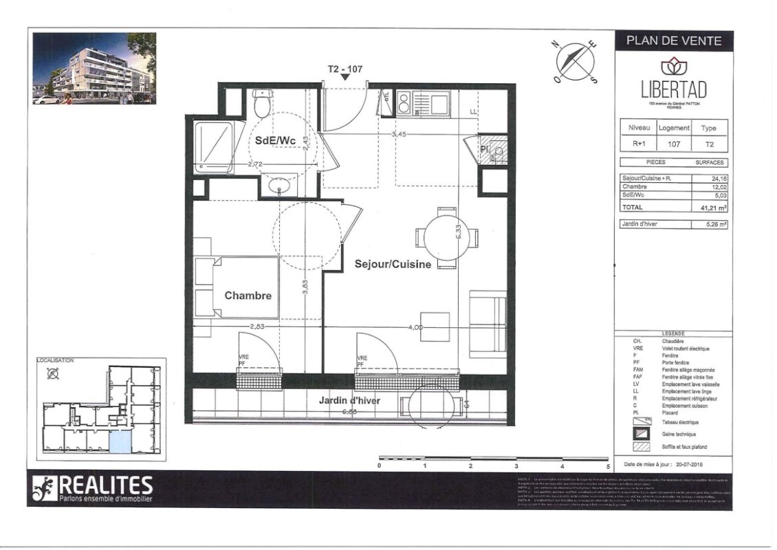 Appartement 2 pièces 41 m² avec jardin d’hiver (balcon) | RENNES Quartier Antrain / Volney – Métro B Gros-Chêne - Photo 8 - Rennes